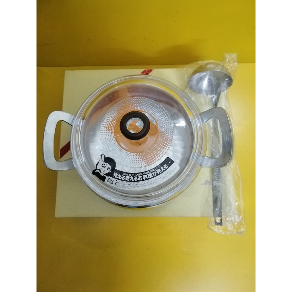 Nồi nhôm nội địa Nhật (kèm muỗng), size 18cm, cao 10cm (mã 888KT), Không dùng từ