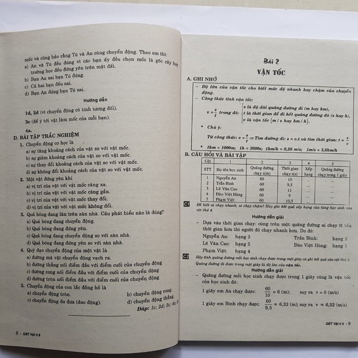 Sách - Giải bài tập vật lí lớp 8 - NXB Thanh Niên