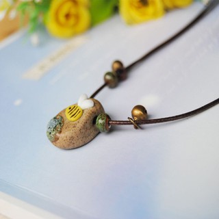 DFGF chuyền mặt con ong đính đá unisex