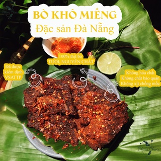 Bò khô miếng 200gr - đặc sản đà nẵng - 100% thịt bò tươi nguyên chất