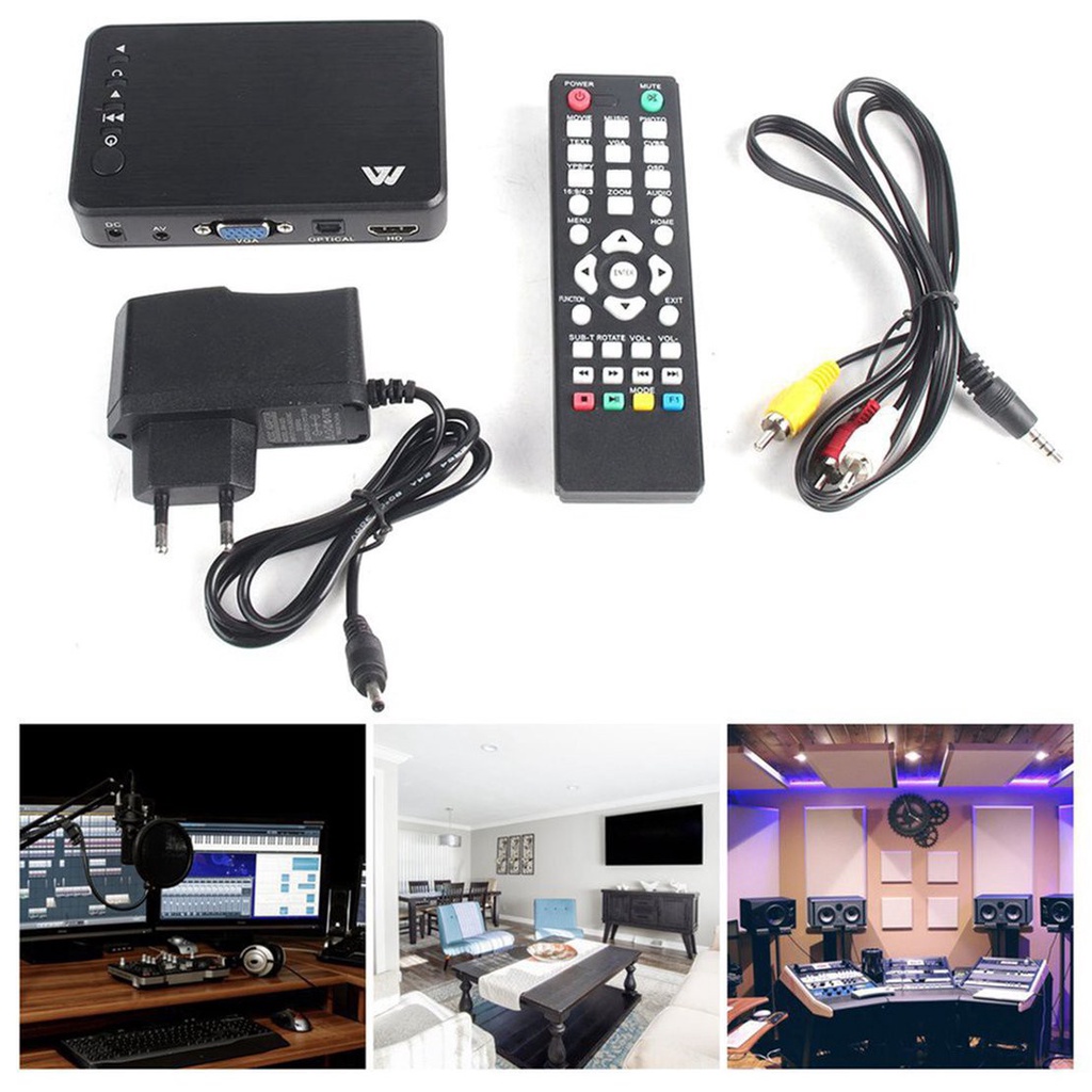 Đầu Chuyển Đổi Đa Phương Tiện Full 1080p Hdmi-Compatible Vga Av Usb Mini H7 | BigBuy360 - bigbuy360.vn