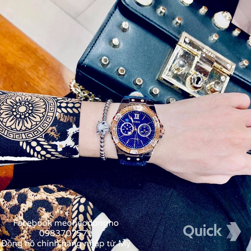 (Auth) ĐỒNG HÔ NỮ GUESS HU.B.LOT DENIM LADY