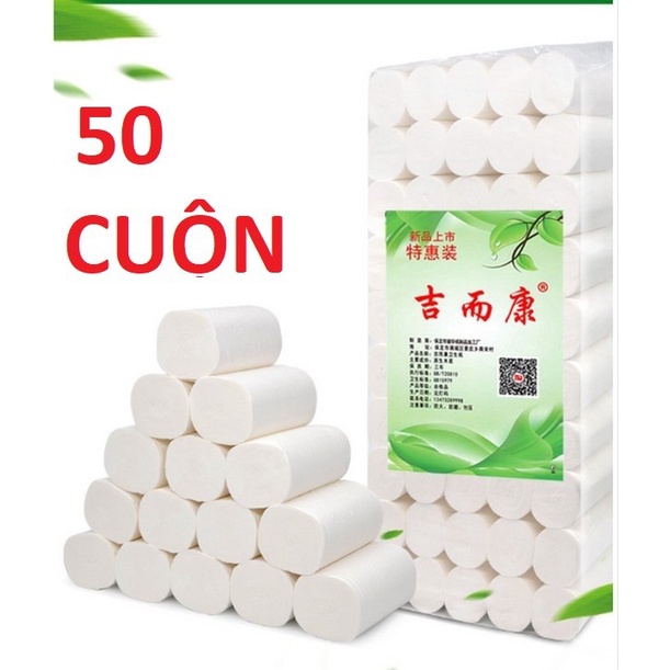 Giấy vệ sinh 1 bịch 50 cuộn tiết kiệm tiện không lõi