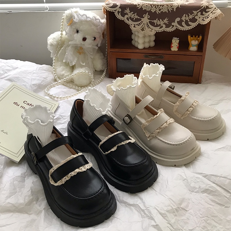 Giày oxford ulzzang Mary Jane đế dày phong cách cổ điển Pháp