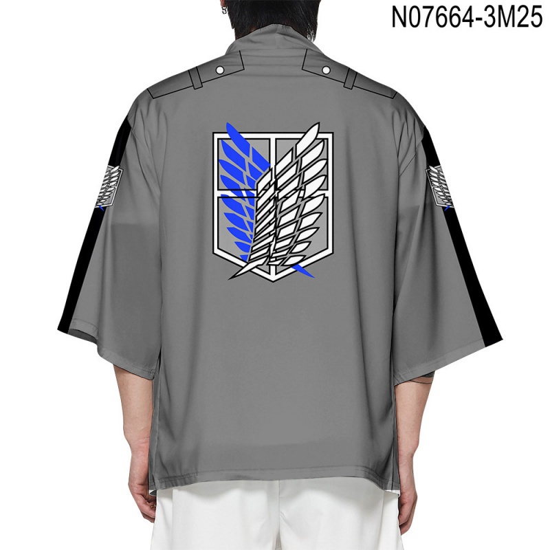 Áo Choàng Ngủ Kimono Levi Ackerman Eren Jaeger Mặc Ngủ Hóa Trang Haori