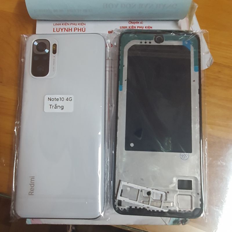 Vỏ redmi note 10 4g Redmi note 10s M2101K7AG có khay sim kính camera khung sườn