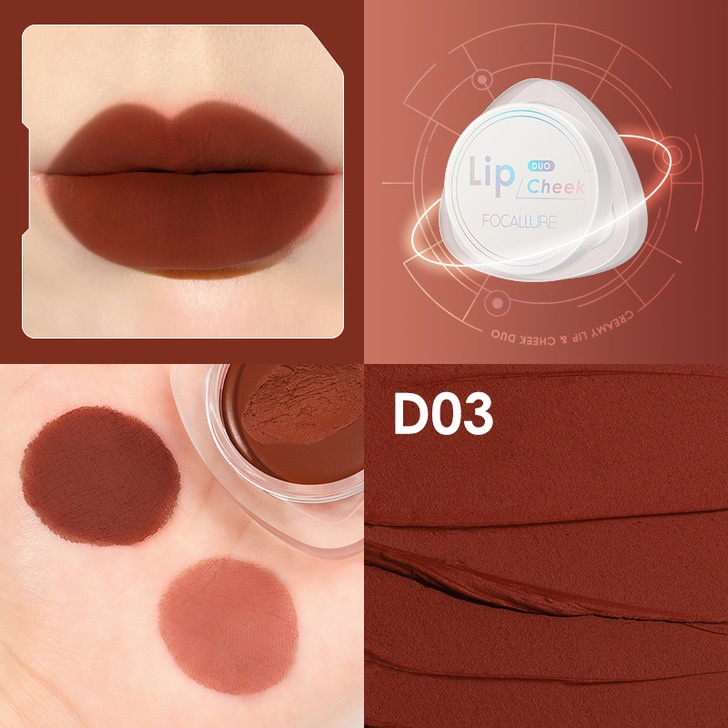Son nhung MATTE Focallure FA266 có thể làm phấn má hồng dạng kem mềm mịn 5g