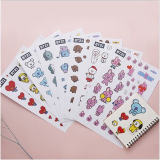 Mintshop0606 - Sticker dán sổ khổ lớn A4 BT21 BTS