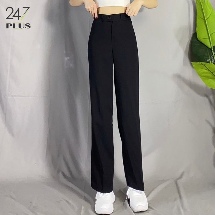 Quần ống rộng lưng cao kiểu Hàn Quốc | BigBuy360 - bigbuy360.vn