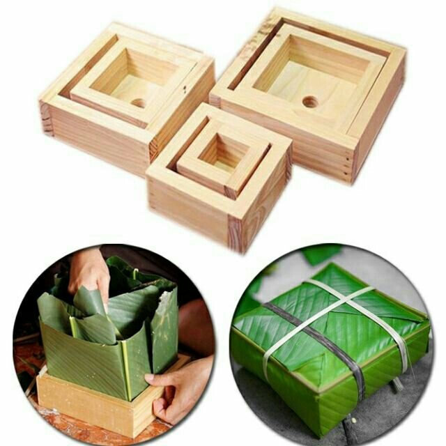 Mua 50 bộ khuôn gói bánh chưng siêu tốc tặng 1 thùng ép bánh