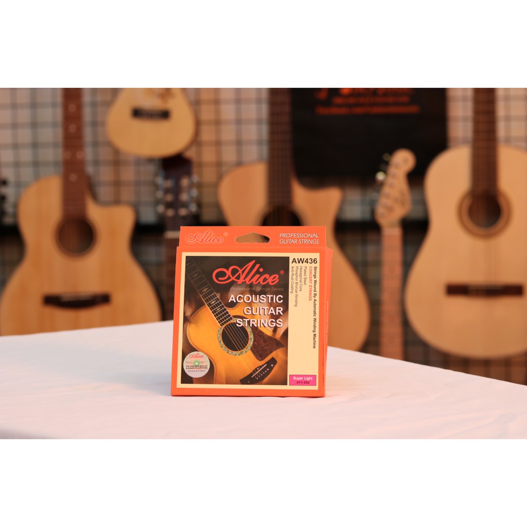 [Hàng Chính Hãng] Dây đàn guitar acoustic Alice AW436 dây sắt cho đàn ghi ta