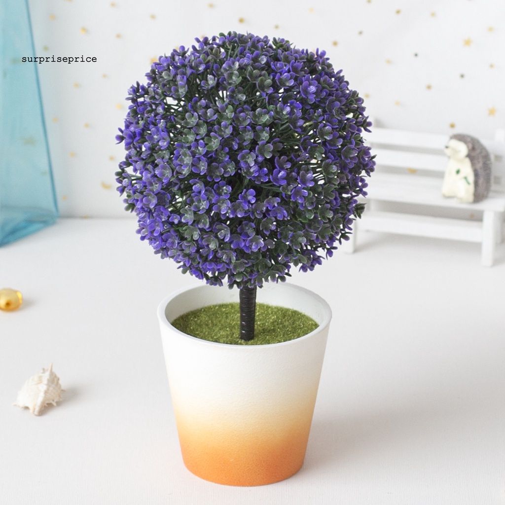 Chậu cây cảnh giả hình tròn bằng nhựa trang trí nhà cửa