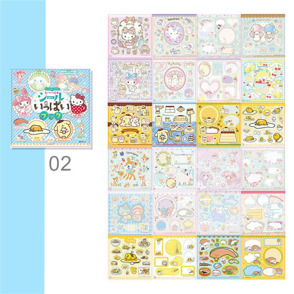 PEWANY Bộ 24 Tờ Sticker Hoạt Hình Dán Trang Trí Nhật Ký