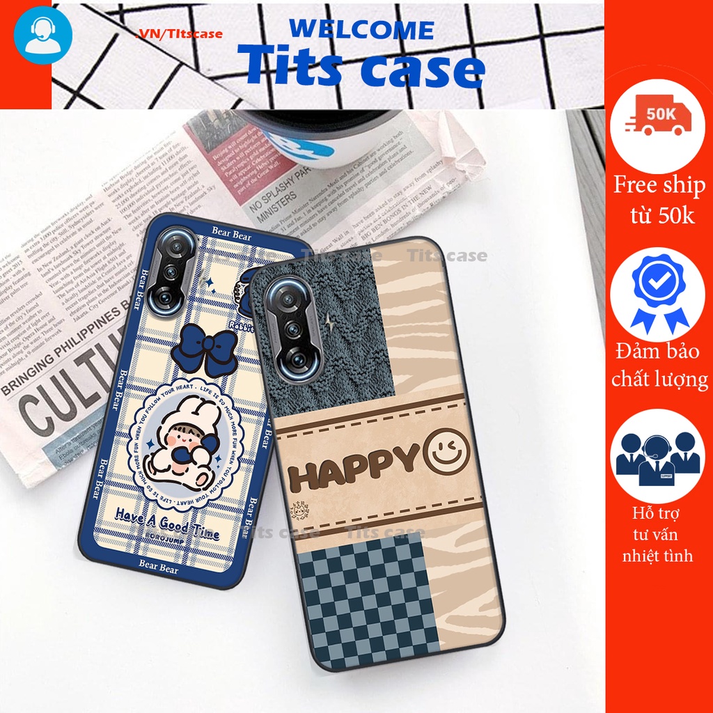 Ốp lưng Xiaomi REDMI K40 GAMING in hình bò sữa, gấu be@r, cute cực  ĐỈNH -  cực CHẤT-  cực COOL