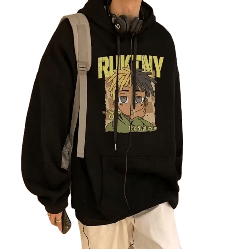 Áo hoodie In Chữ Phong Cách Nhật Bản Thời Trang Cao Cấp Size M-5XL