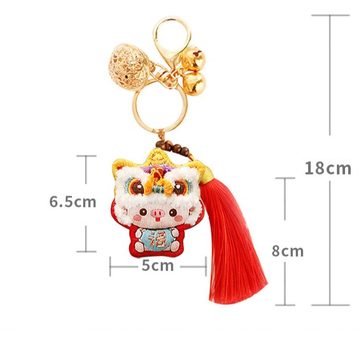 Thêu Handmade/Phụ Kiện/Bộ Dụng Cụ Thêu Tự Làm Móc Khóa Thủ 12 Công Hình Cung Hoàng Đạo Làm Quà Tặng