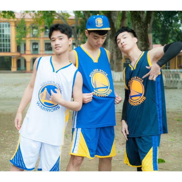 Bộ quần áo bóng rổ NBA cao cấp ( golden state warrios)