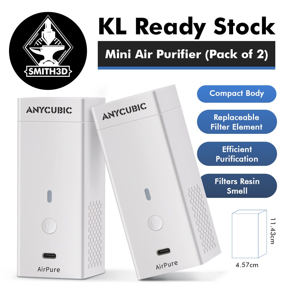 Anycubic Mini Air Purifier, Lightweight Ultra Quiet Air Purifier with Replacable High Density Activated Carbon Filter