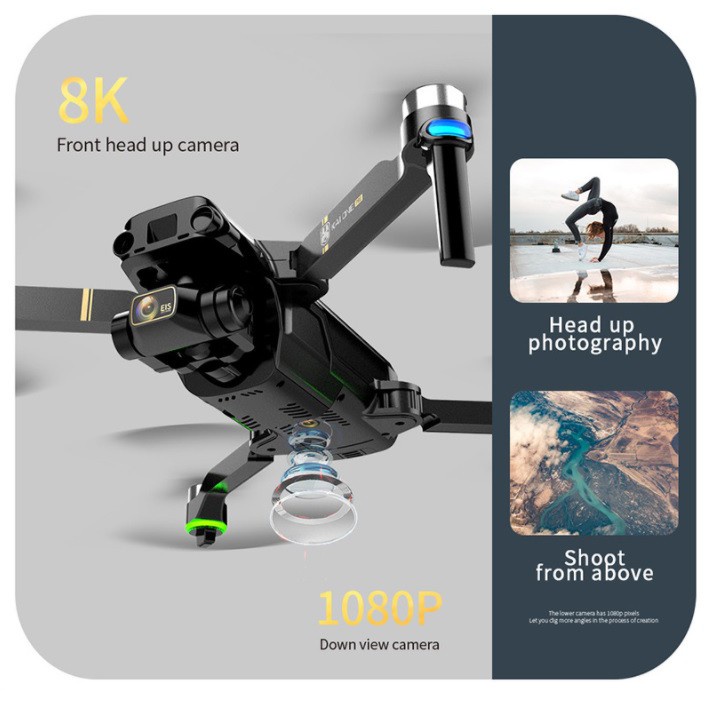 Flycam YLRC KAI ONE PRO MAX 8K Camera 3 Trục Gimbal + EIS GPS 5G Wifi - Bay 25 Phút 1,2Km - Tặng Balo