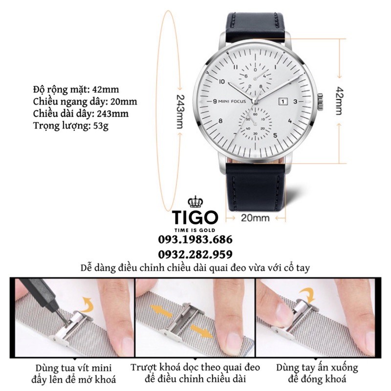 Đồng Hồ Nam Đeo Tay Chính Hãng MINI FOCUS MF0052G.02 Dây Da Thật Màu Nâu Viền Thép Không Gỉ Đẹp Cao Cấp - Có Quà Tặng | BigBuy360 - bigbuy360.vn