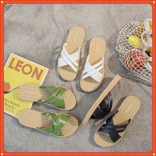 Sandal đế nhựa giả cói siêu dẻo quai chéo dây D19