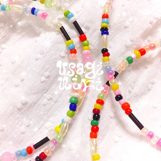 Vòng Cổ Hạt Cườm Nhiều Màu 3mm Dễ Thương Bền Màu Không Nứt Vỡ