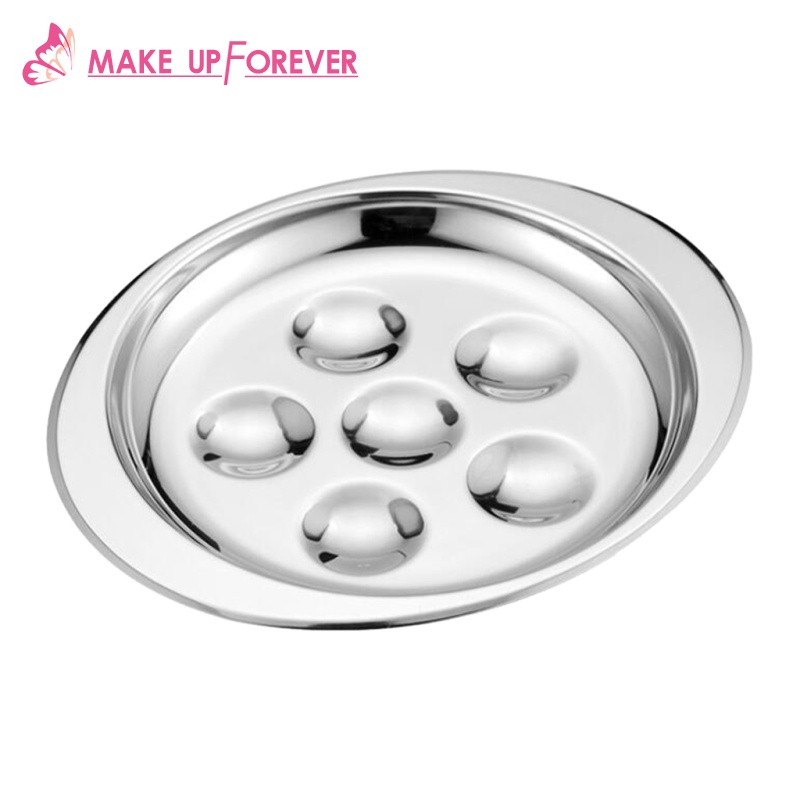 [Make_up Forever] Stainless Steel Snail Mushroom Escargot Plate Dishes Compartment 196X167mm