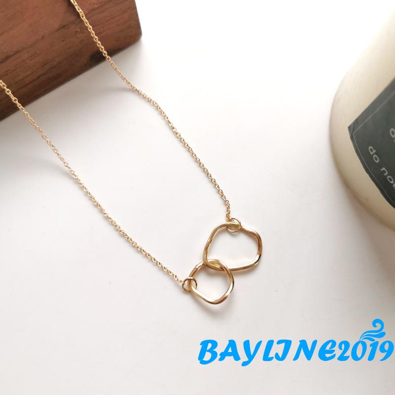 Dây chuyền nữ mặt nhẫn đôi đơn giản cho nữ