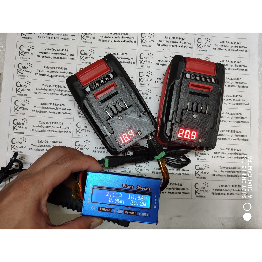 Bộ đế sạc cho pin Ozito 18V li-ion PXBP-150,PXBP-200,PXBP-300,PXBP-400