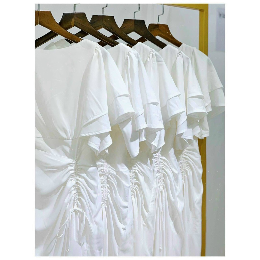 Váy Thiết kế Dự Tiệc Cưới SANJOLI Đầm Suông Dáng Dài Nữ Ôm Thiết kế Sang Trọng Đi Chơi vải voan Trắng VD006 | BigBuy360 - bigbuy360.vn