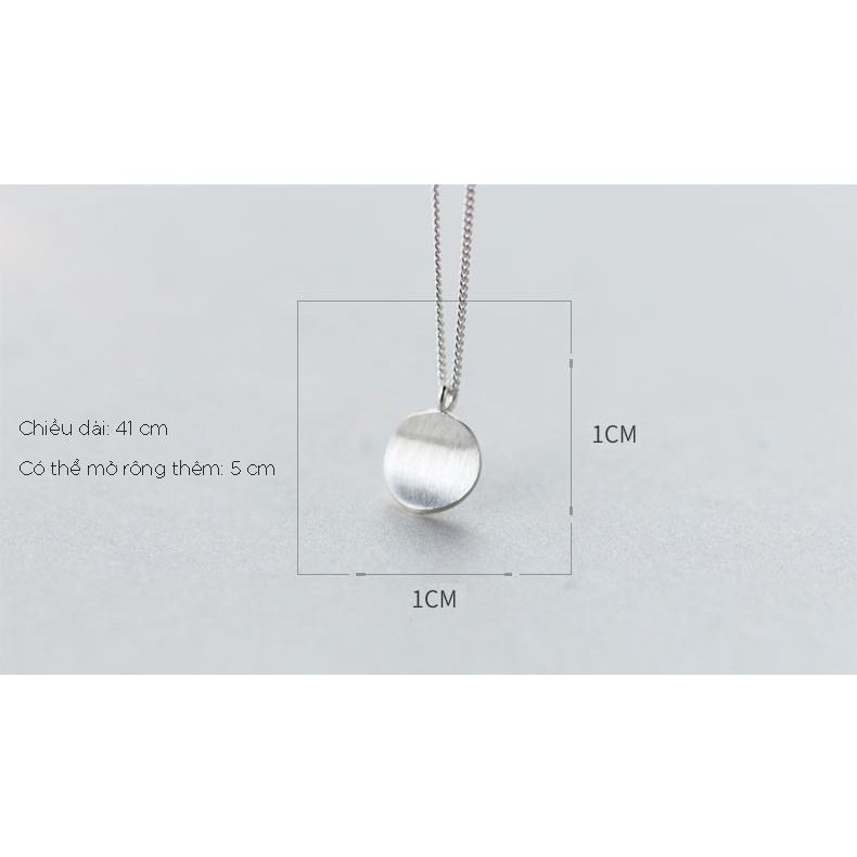 Dây chuyền bạc EVERMORE, vòng cổ 2 mặt trơn bạc ý 925, phong cách minimalism, thanh lịch - D016