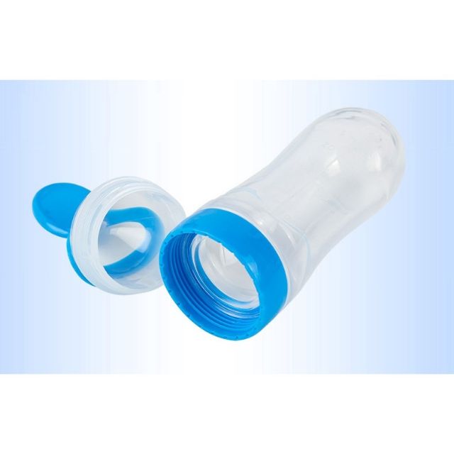 Bình Thìa Ăn Dặm Silicon 90ml, Bón Sữa, Cháo Tiện Lợi Cho Bé