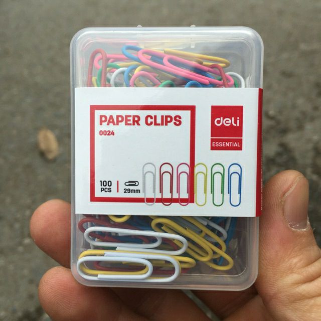 Hộp ghim cài màu DELI 100sps/ hộp