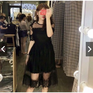 Đầm dự tiệc đầm ren xoè sang trọng