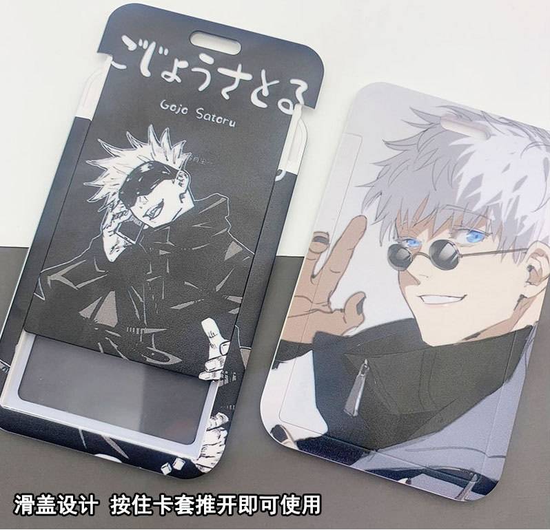 Thẻ Đeo Sinh Viên Dọc, Ngang, Thẻ Tên Nhân Viên, Học Sinh, Bao Thẻ Jujutsu Kaisen Gojou Satoru Inumaki Toge Itadori Yuuji ID Card Holders Business Credit Card Holder plastic Card Case Organizer kids gift
