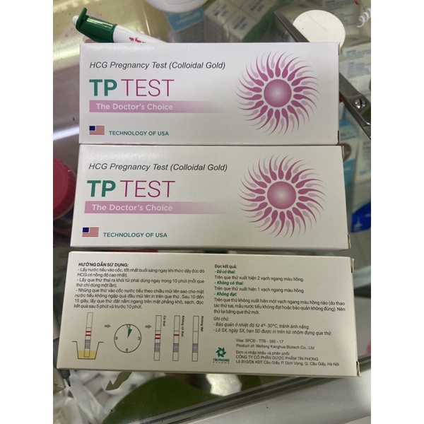 Que Thử Thai TP Test Chính Hãng, Nhanh chóng, Độ Chính Xác Cao, An Toàn Dễ Sử Dụng Hộp 1 Que TVT003