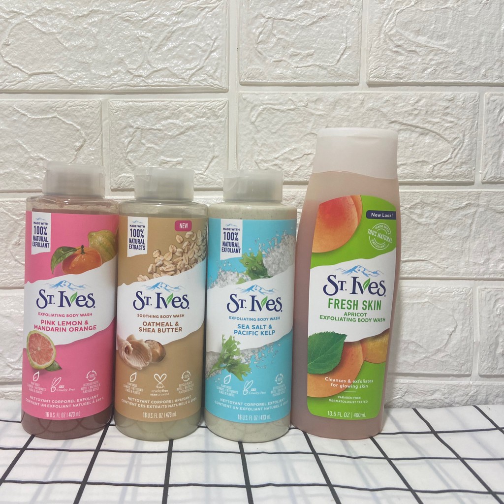 Sữa Tắm ST IVES Tẩy Tế Bào Chết BODY WASH USA(400ML-473ML)