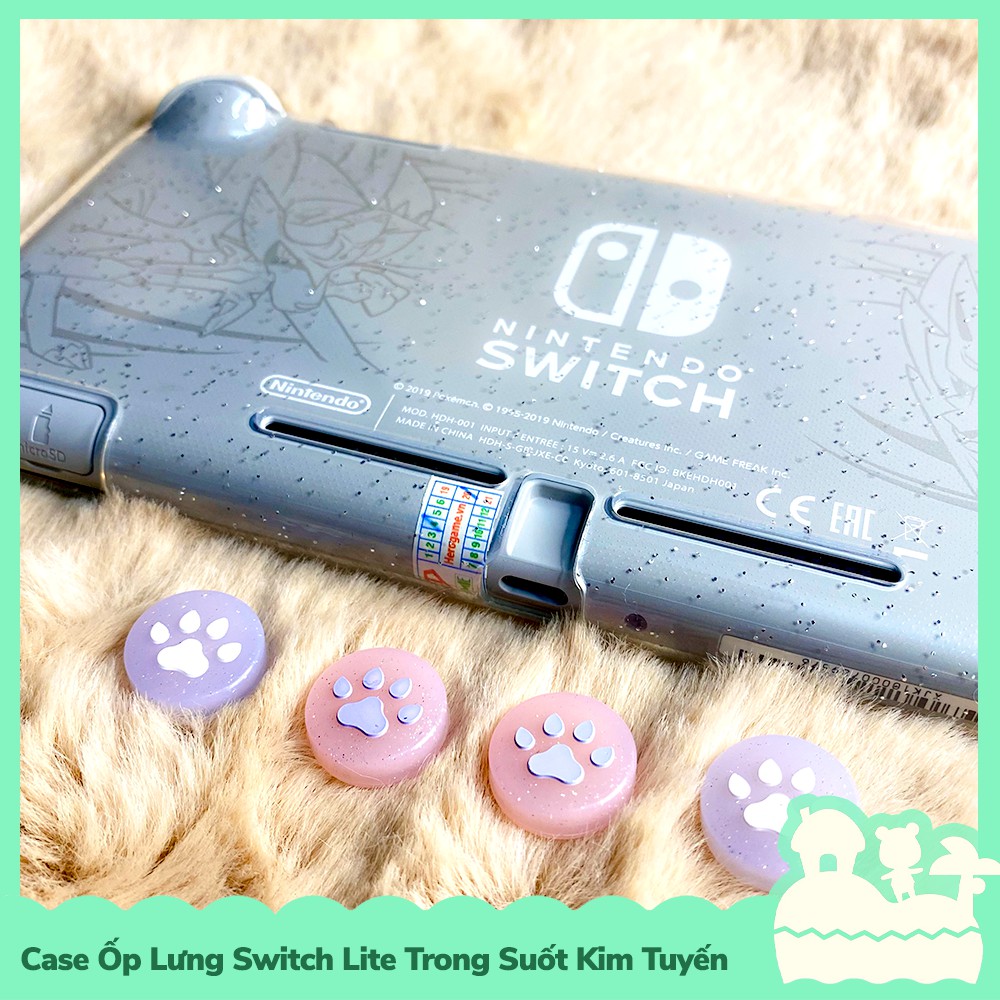 [Sẵn VN - NowShip] Phụ Kiện Case Ốp Lưng TPU Dẻo Kim Tuyến Và Bọc Nút Analog Joycon Cho Máy Game Nintendo Switch Lite | BigBuy360 - bigbuy360.vn