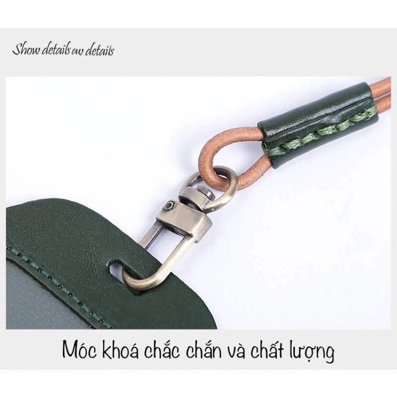 Dây Đeo Thẻ Da Bò Siêu Phẩm Hàng Thủ Công!