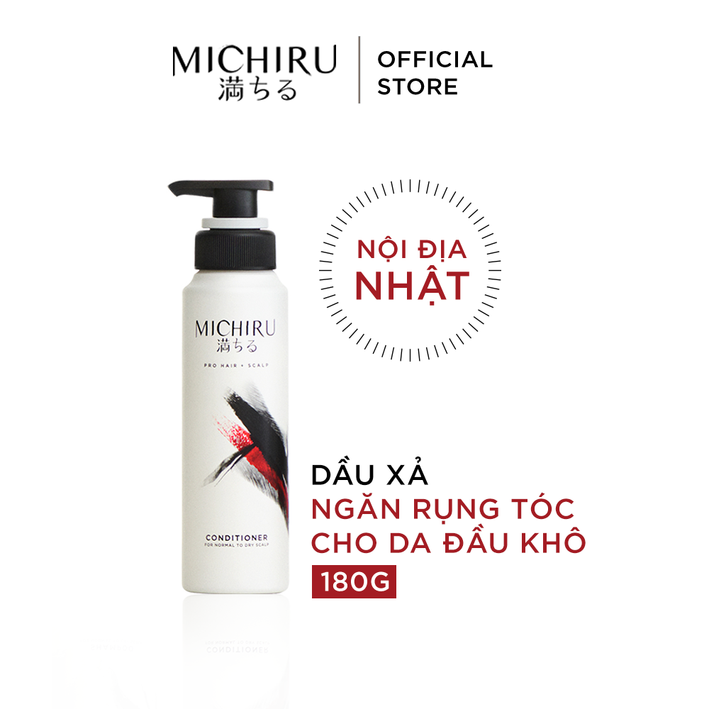 Dầu xả Michiru ngăn ngừa rụng tóc cho da đầu khô, nội địa Nhật cao cấp giúp mềm mượt tóc 180g