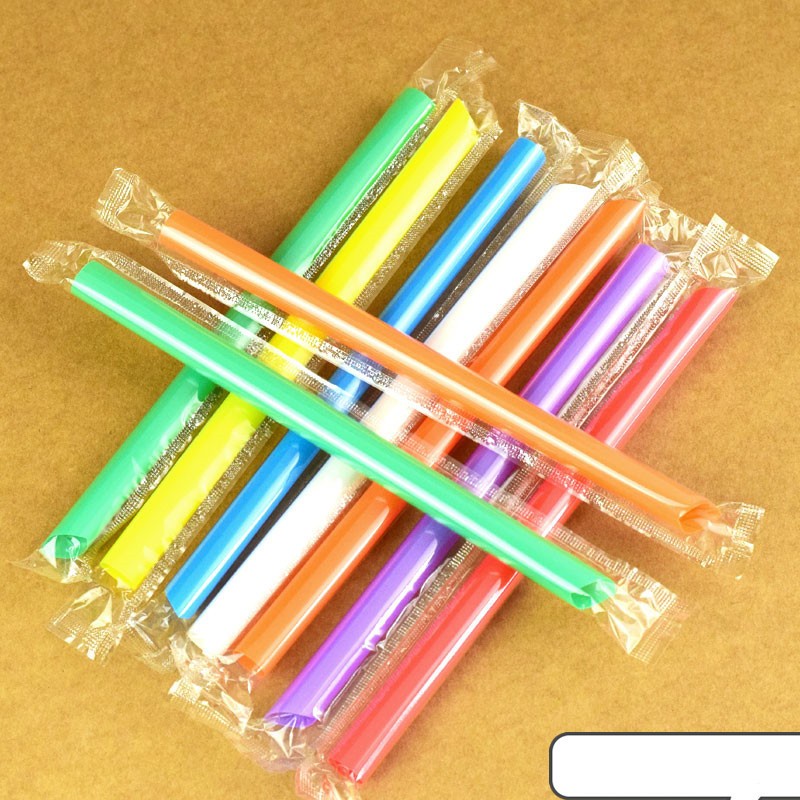 Set 100 Ống Hút Dùng Một Lần Nhiều Màu Sắc 1.1cm