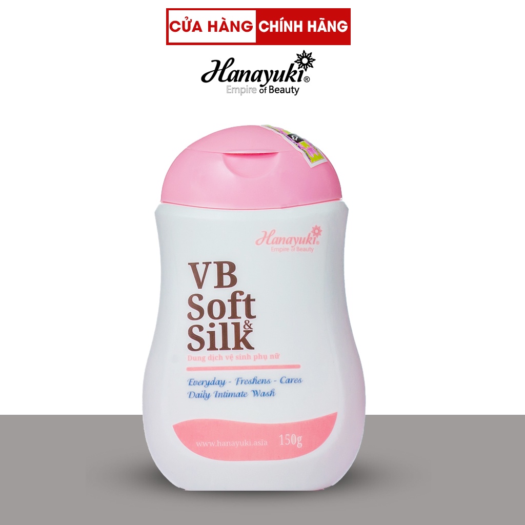 Dung dịch vệ sinh cho nữ &amp; nam Hanayuki VB SOFT&amp;SILK 150ml - Màu hồng