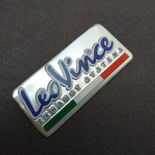 Tem nhôm dán Pô Leovince Exhaust systems 7.5x3.5cm