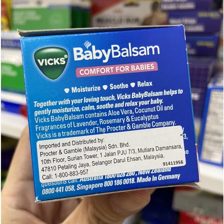 Dầu thoa giữ ấm Vicks Baby Balsam hộp 50g