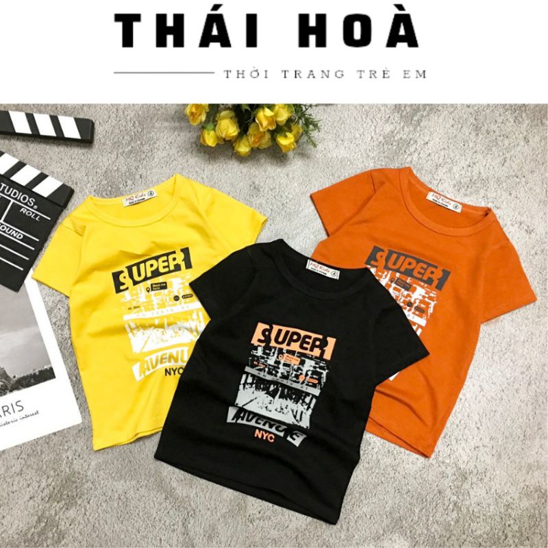 Áo thun bé trai [BIG SIZE] 21_40kg , áo phông bé trai chất liệu cotton 4 chiều thoáng mát