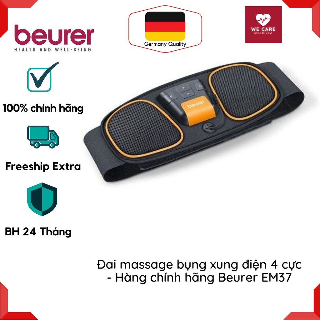 ⚡️CHÍNH HÃNG⚡️ ĐAI MASSAGE BỤNG BEURER EM37 – ĐAI MASSAGE XUNG ĐIỆN 4 CỰC