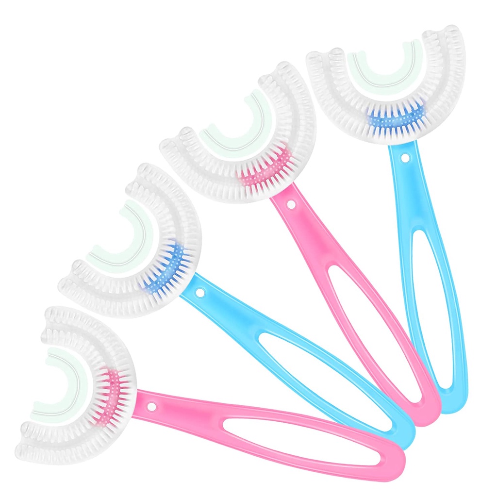 Bàn chải đánh răng cho bé E50 chữ u chất liệu Silicon chịu được lực cắn, cho bé từ 2 tuổi - 12 tuổi