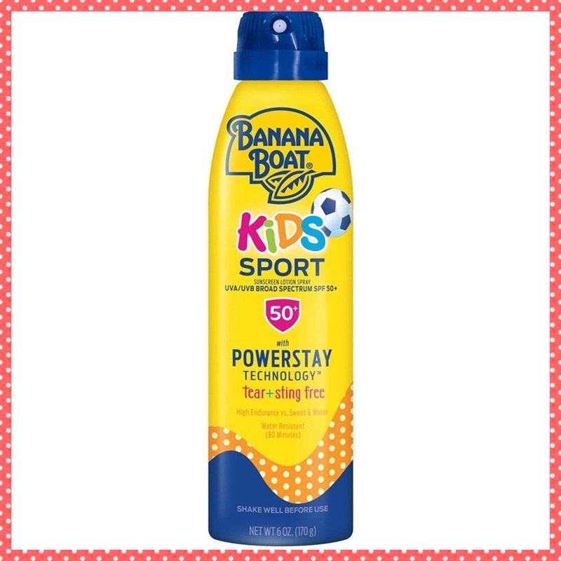 (Dạng chai xịt - Date 2026) Kem chống nắng an toàn cho bé từ 6 tháng - Banana Boat Kids SPF 50 – Chai 170gr và 269gr