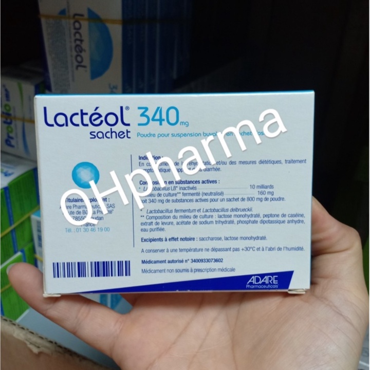 Men vi sinh LACTEOL 340mg hộp 10 gói giúp ổn định đường ruột