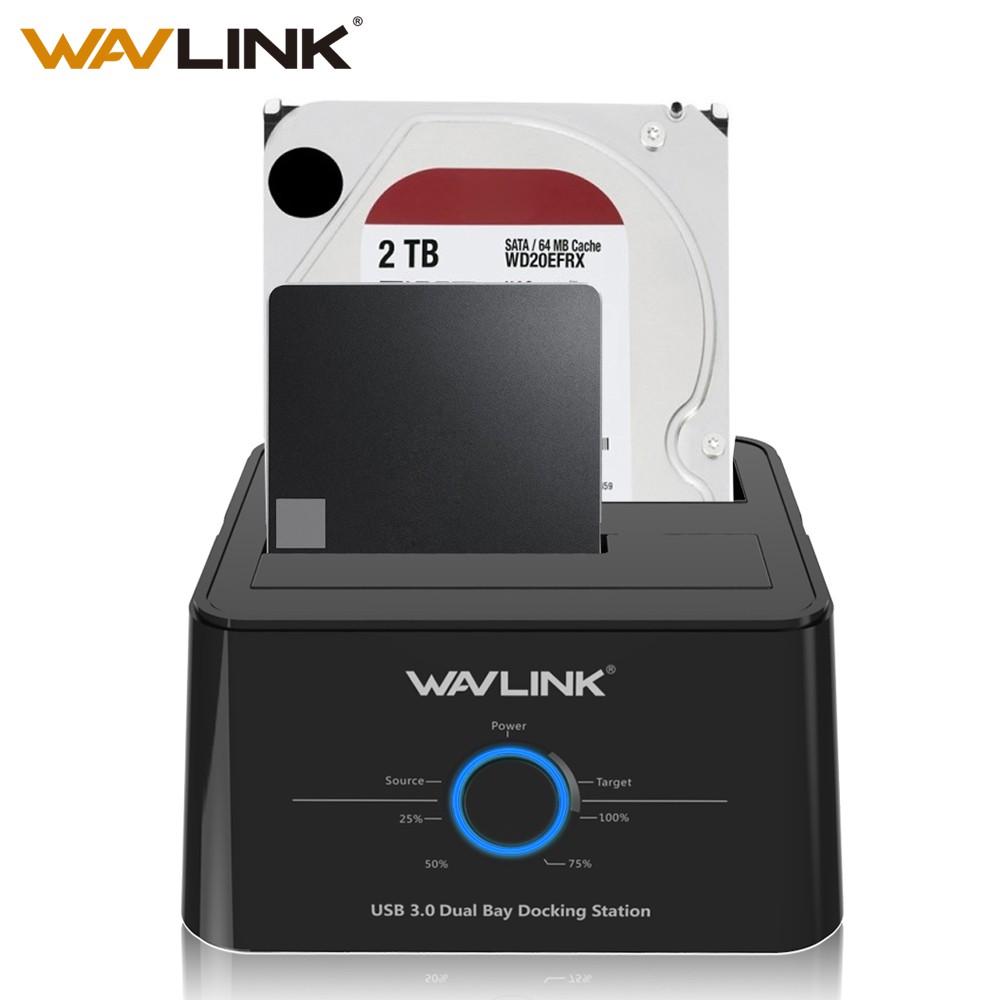 Đế Đọc Ổ Cứng Wavlink Chuyển Đổi USB 3.0 Sang Ổ Cứng SATA HDD SSD 2.5/3.5 Inch Chuyên Dụng